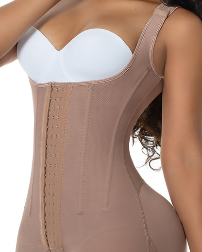 2029 High Double Compression Garment Abdomen Tummy Control  Adjustable Bodysuit with Hooks