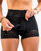 Floral Lace Front Hook Butt Lifting Shaping Shorts