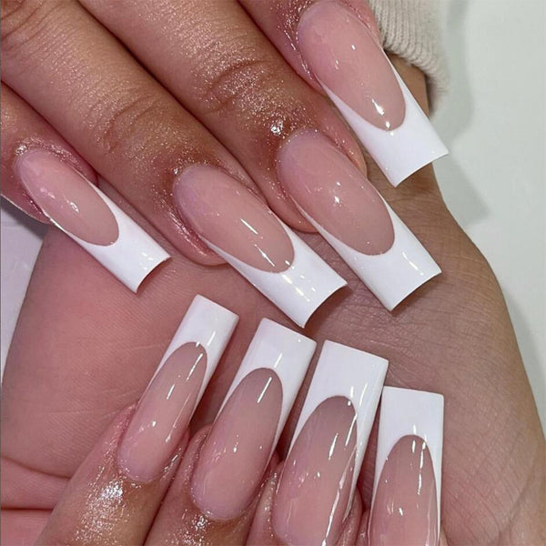 Simple White Border French Style Wearable Manicure