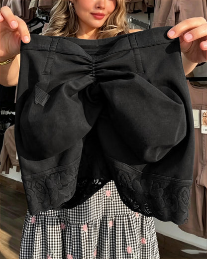 Butt Lifter Shaping Shorts with Lace Trim