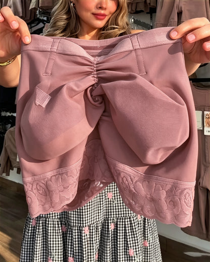 Butt Lifter Shaping Shorts with Lace Trim