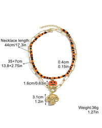 Double rice bead pumpkin head