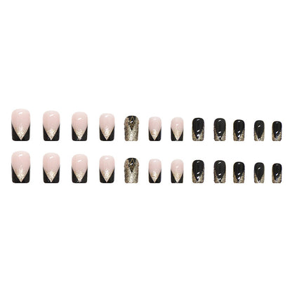 Explosive Shiny French Wearable manicure