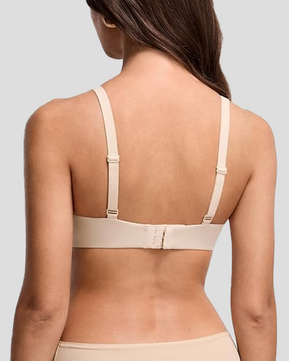 Supportive Underwire Non-Padded Demi Cup Bra