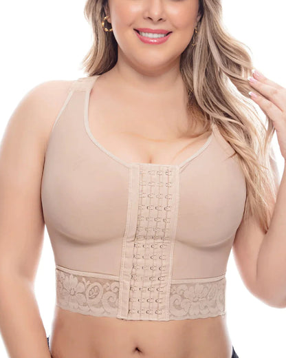 Hook &amp; Eye Front Push Up Faja Bra