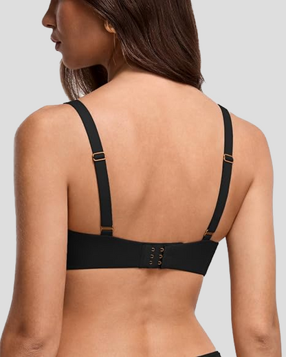 Supportive Underwire Non-Padded Demi Cup Bra