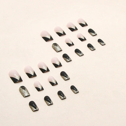 Explosive Shiny French Wearable manicure
