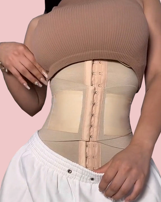 Underbust Waist Corsets Breathable Girdle Tummy Control Hourglass Postpartum Body Shaper