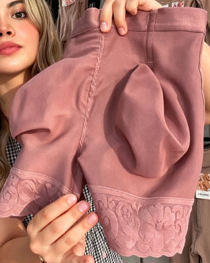 Butt Lifter Shaping Shorts with Lace Trim