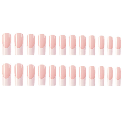 Simple White Border French Style Wearable Manicure