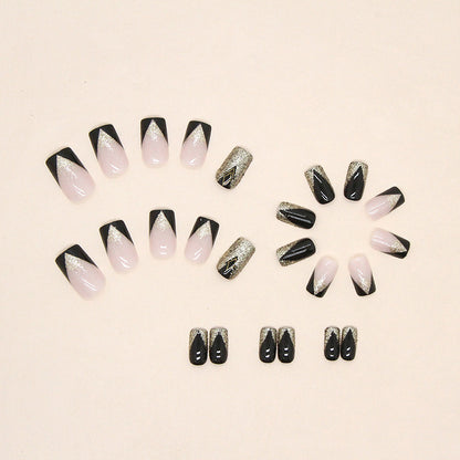 Explosive Shiny French Wearable manicure