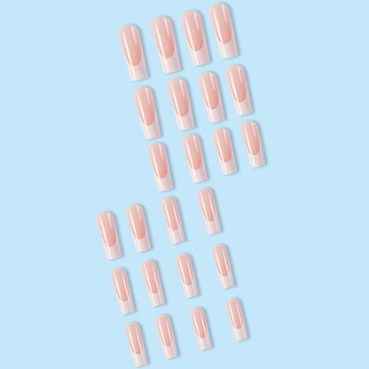 Simple White Border French Style Wearable Manicure